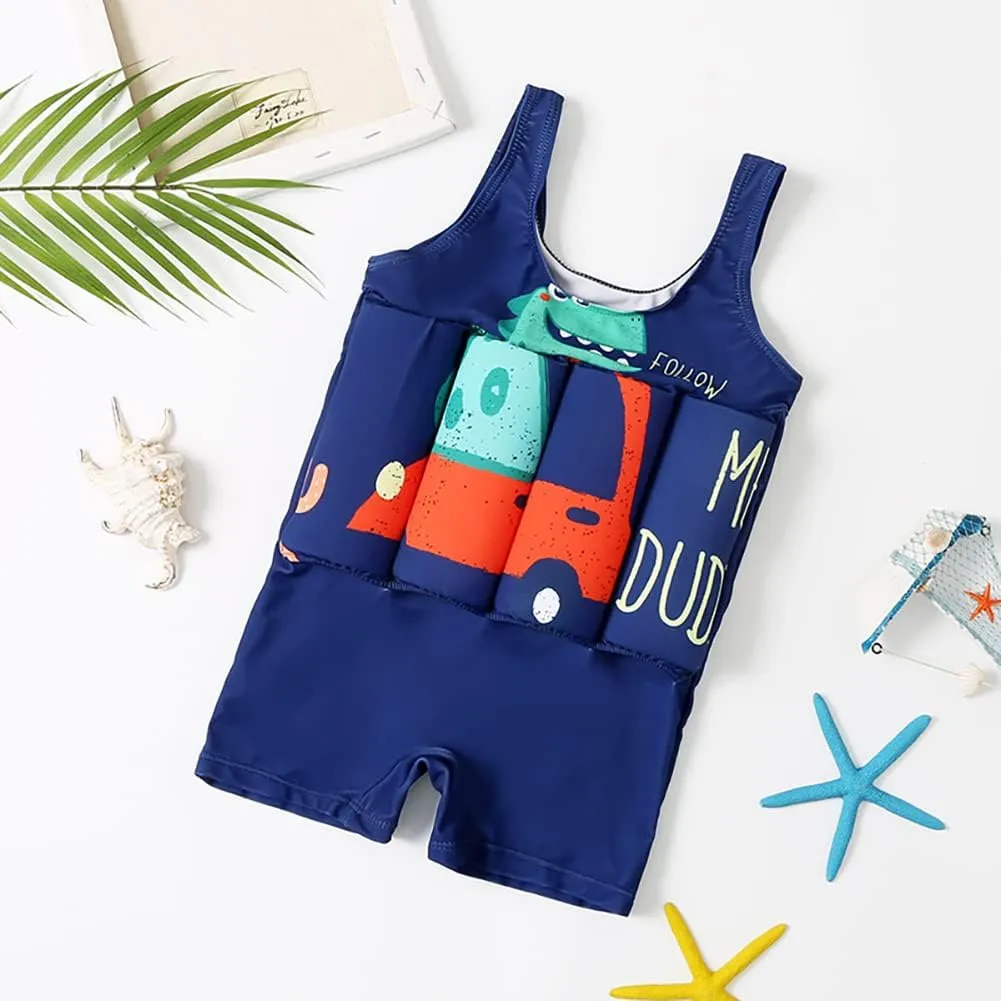 IWEMEK Boys Girls Floatation Swimsuit with Adjustable Buoyancy Baby One Piece Swimwear Float Suit Swim Vest Bathing Suit