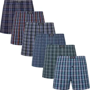 JupiterSecret Men's Boxers Underwear 100% Cotton Woven Boxers for Men Pack Boxer Shorts Assorted Colors