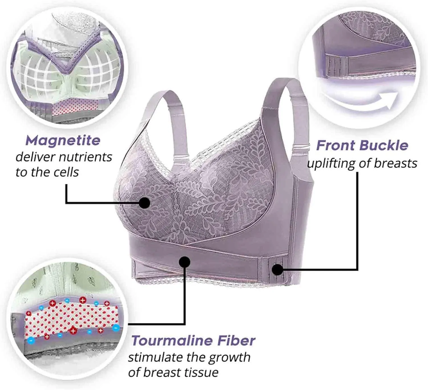 Kendally Bra, Kendally Comfy Corset Bra Front Cross Side Buckle Lace Bras Wireless Slim and Shape Bra for Older Women