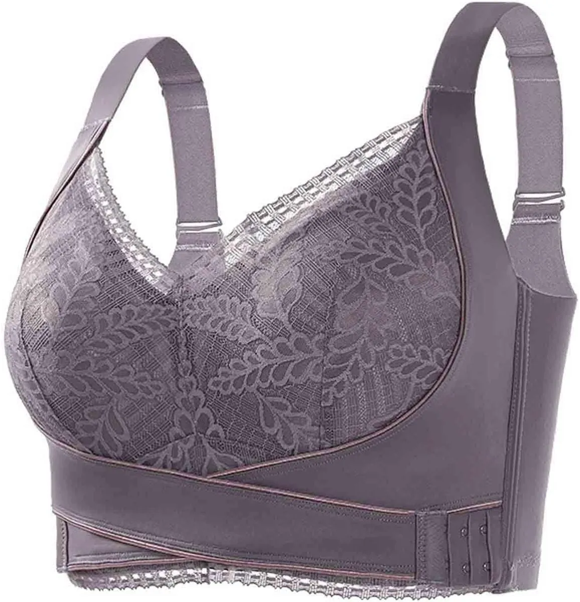 Kendally Bra, Kendally Comfy Corset Bra Front Cross Side Buckle Lace Bras Wireless Slim and Shape Bra for Older Women