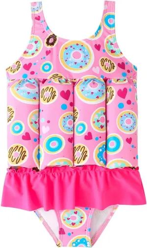 Kids Floatation Swimsuit Float Suit Boys Girls One Piece Floating Swim Vest with Adjustable Buoyancy Life Bathing Suit