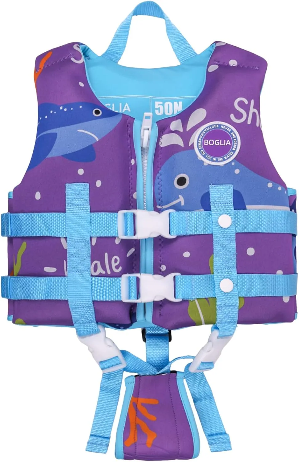 Kids Swim Vest Toddler Float Jacket Boys Girls Swimming Jacket for Kids with Adjustable Safety Strap, Suitable for 1-9 Year/22-50Lbs
