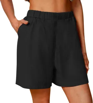 LCMTWX Womens Biker Shorts Color Comfortable Casual High Waisted Shorts Womens Biker Shorts Mom Shorts Shorts for Black