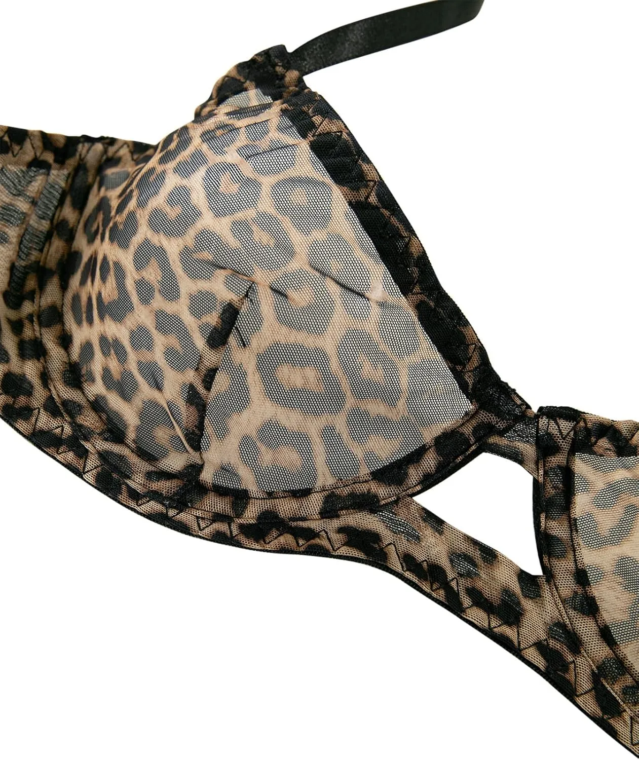 Lilosy Sexy Mesh Sheer Push Up Lingerie Set
