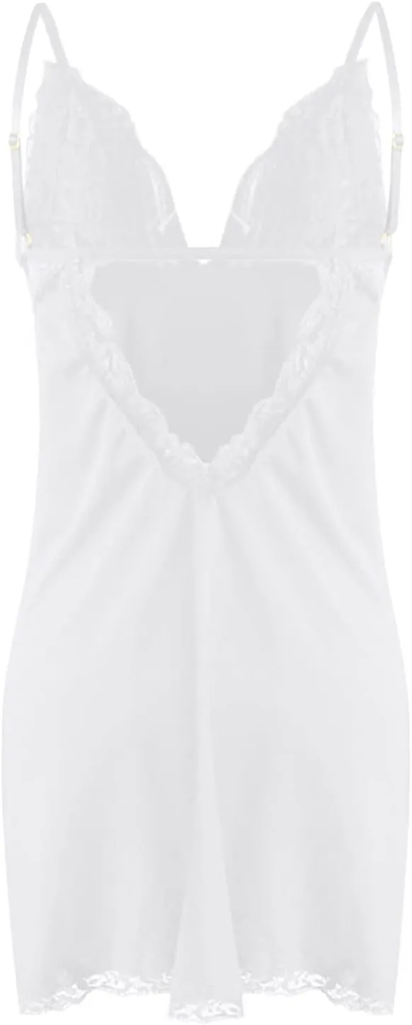 Lingerie Costume for Women Lace Chemise Babydoll Slutty Teddy for Sex Play Slip Dress Exotic Lingerie Robes Mesh Sexy