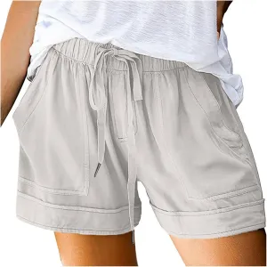Lounge Shorts for Women Ripped Stretchy Jean Shorts Mid Waisted Distressed Denim Shorts Capri Pants Maternity Clothes