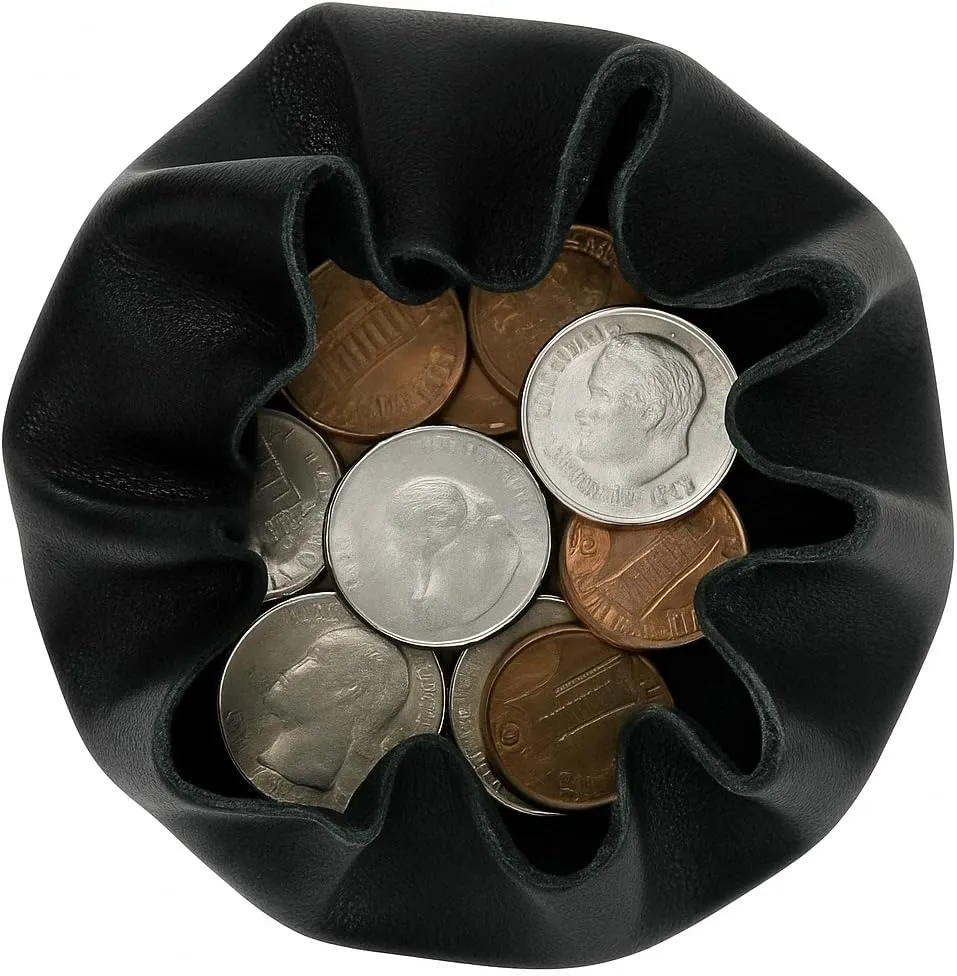 Marshal Leather Squeeze Coin Pouch Coin Purse wallet