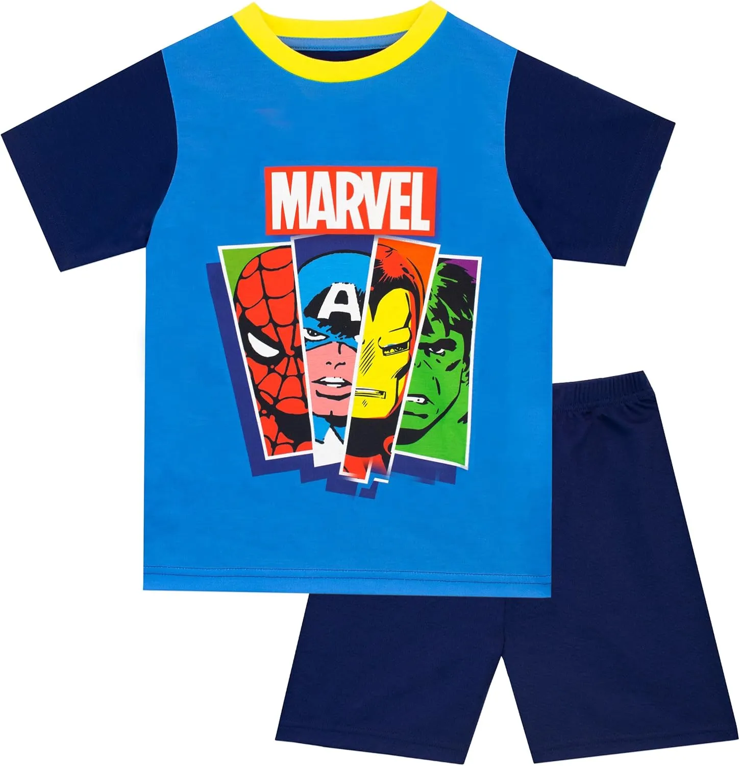 Marvel Avengers Pajamas 2 Pack | Boys Iron Man, Captain America, Spiderman Pajamas | Kids Superhero PJs