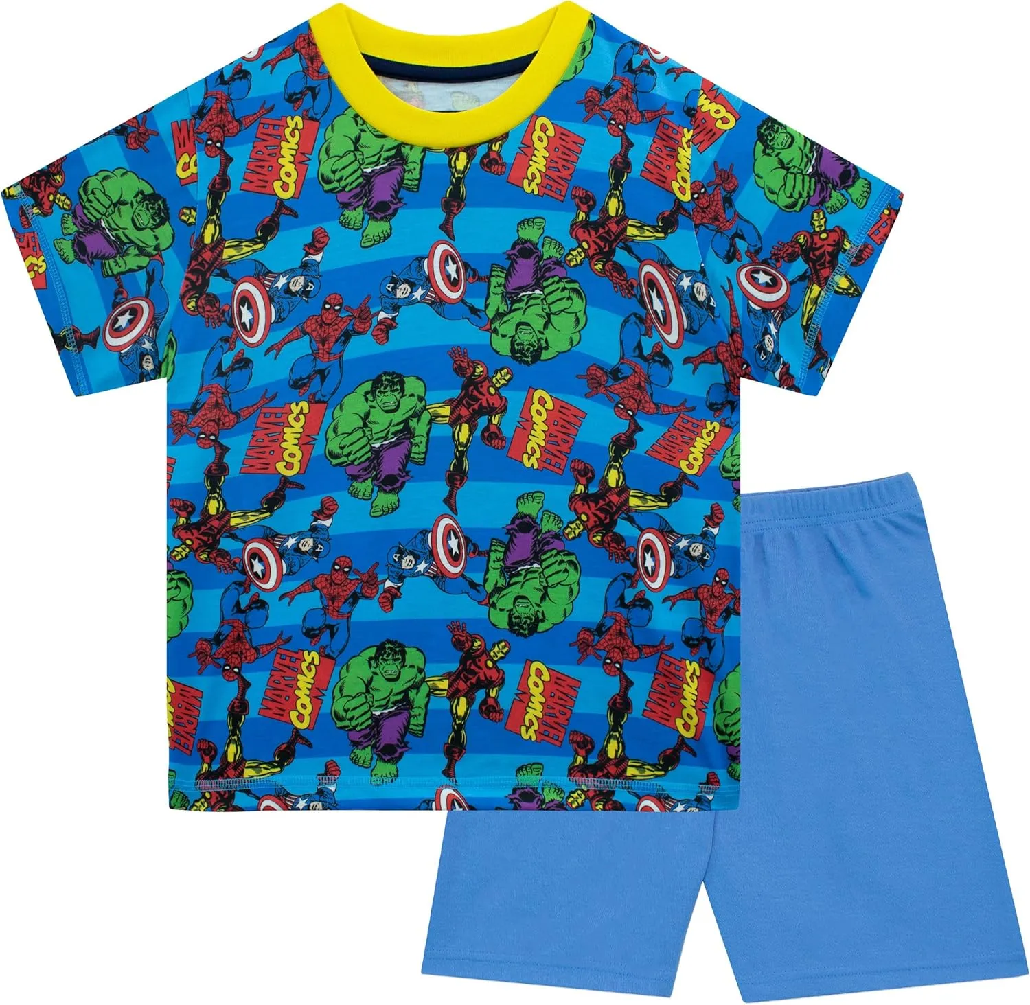 Marvel Avengers Pajamas 2 Pack | Boys Iron Man, Captain America, Spiderman Pajamas | Kids Superhero PJs