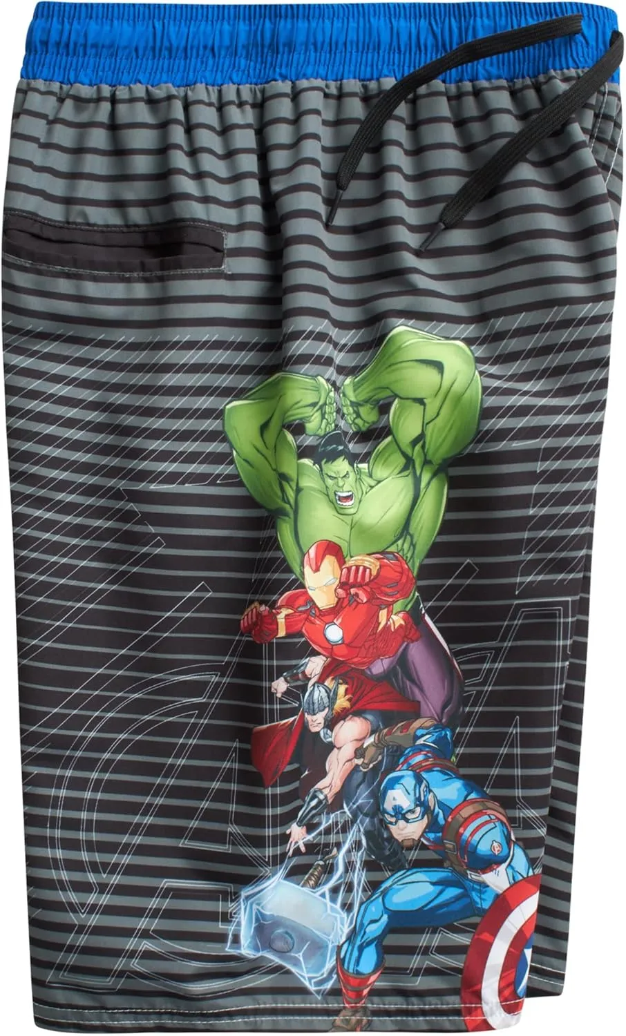 Marvel Boys Swim Trunks - Avengers Spiderman Captain America Hulk Iron Man Black Panther UPF 50  Quick Dry Boys Swim Shorts