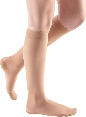 mediven Sheer & Soft for Women 20-30 mmHg - Closed Toe Leg Circulation Knee High Compression Stockings for Women Sheer Leg Support Compression Hosiery VII Toffee