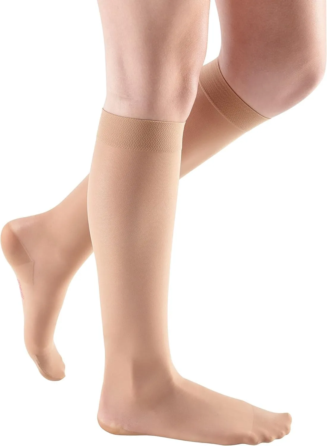 mediven Sheer & Soft for Women 20-30 mmHg - Closed Toe Leg Circulation Knee High Compression Stockings for Women Sheer Leg Support Compression Hosiery VII Toffee