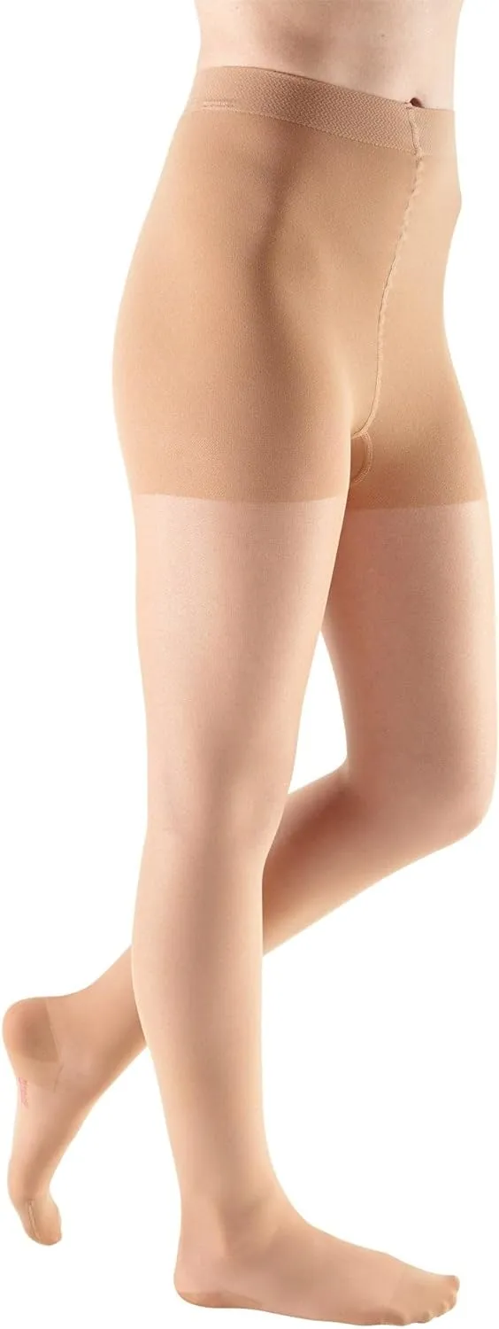 mediven Sheer & Soft for Women, 20-30 mmHg - Closed Toe Leg Circulation, Pantyhose Compression Stockings for Women, Sheer Leg Support Compression Hosiery, V-Petite, Natural