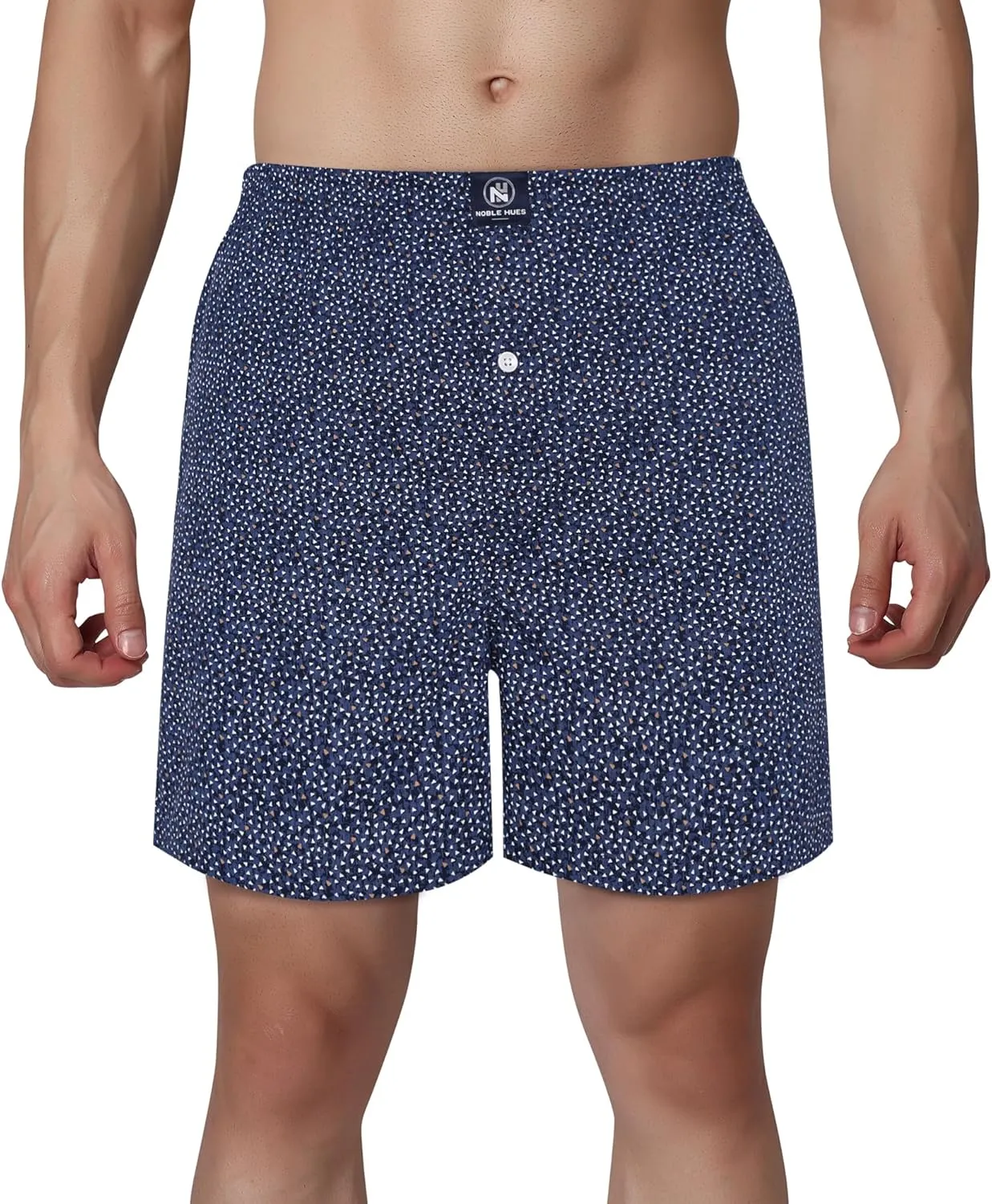 Men's Boxer Shorts, Comfortable Cotton Boxers, 100% Cotton Print Multicolor Boxers for Men, Multi Pack