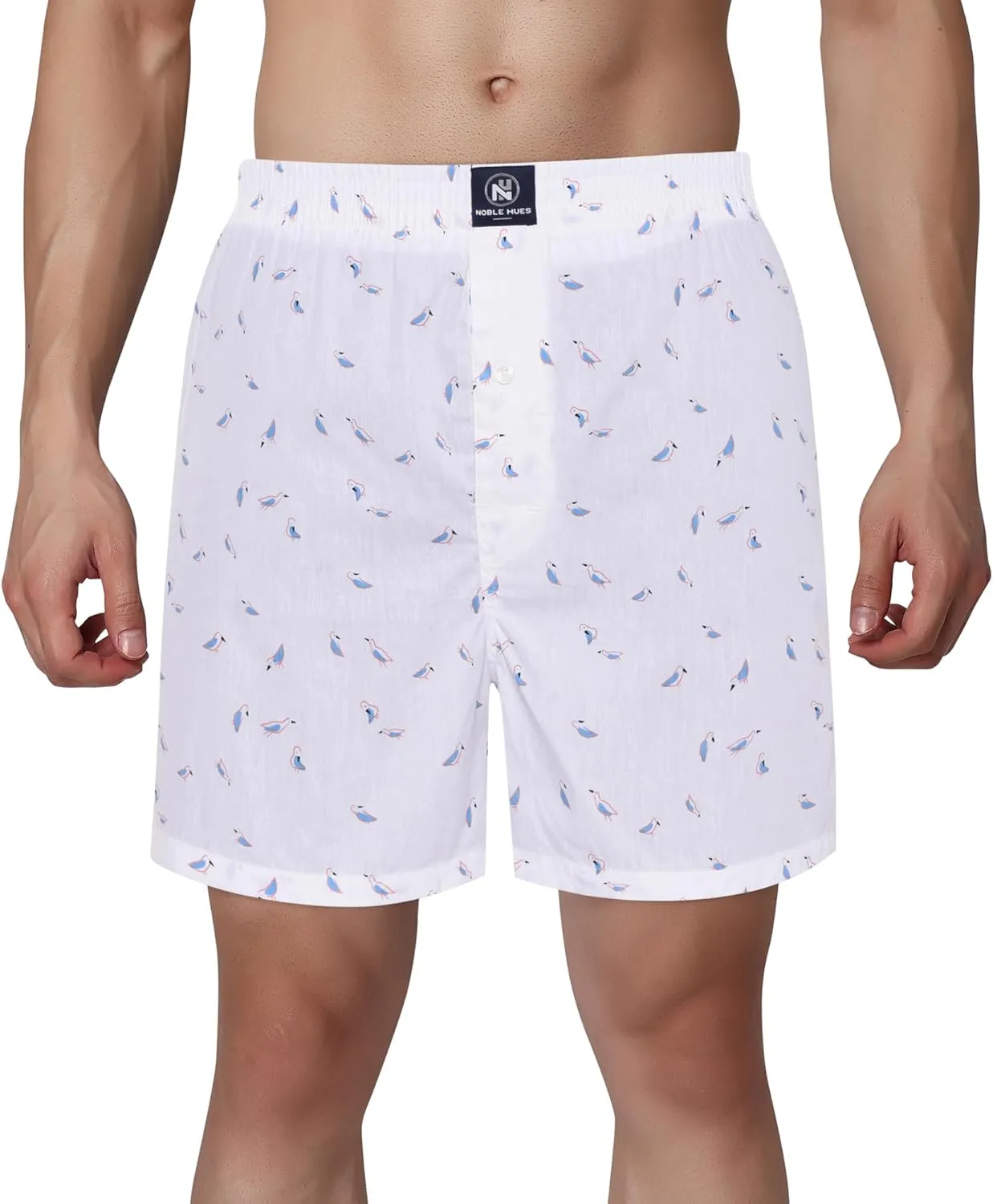 Men's Boxer Shorts, Comfortable Cotton Boxers, 100% Cotton Print Multicolor Boxers for Men, Multi Pack