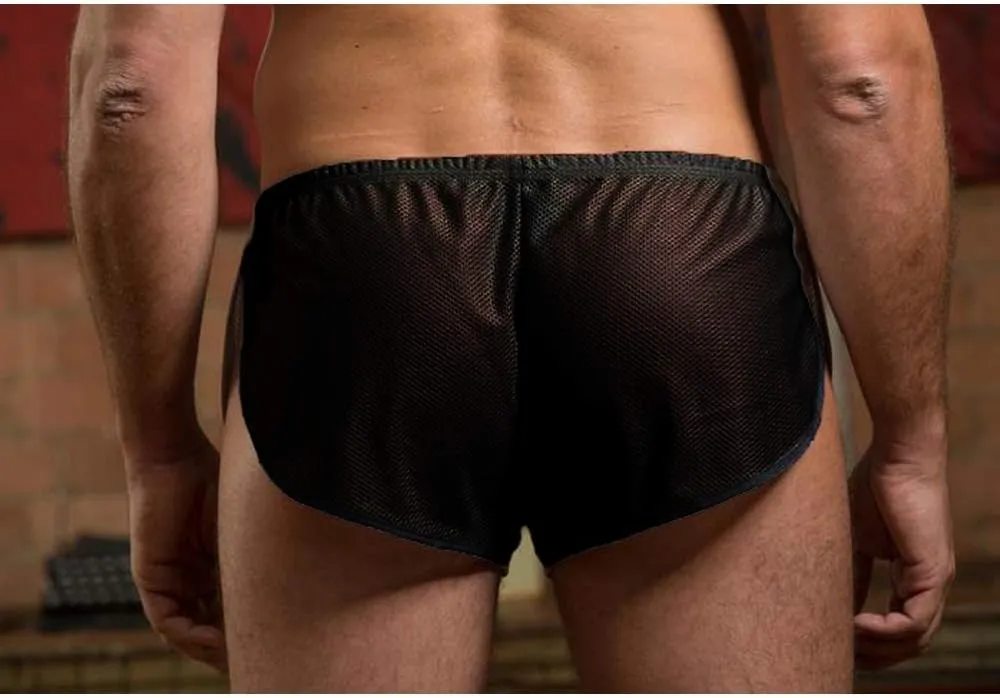 Mens Extreme Mesh Shorts with Large Split Sides