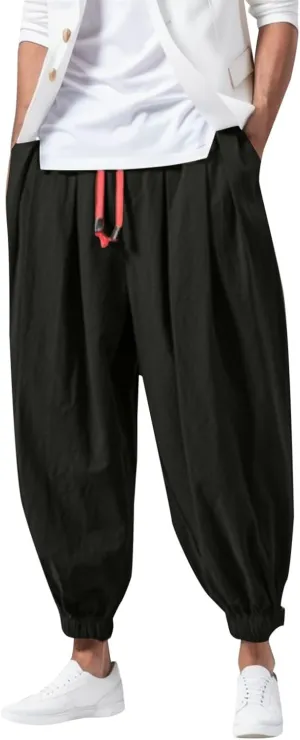 Men's Pant Casual Soft Comfortable Joggers Athletic Sweatpant Loose Elasticated Adjustable Waist Cargo Pant