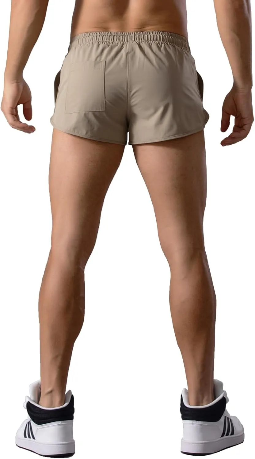 Mens Running Shorts 3 Inch Gym Short Shorts Quick Dry Athletic Workout SweatShorts with Pockets