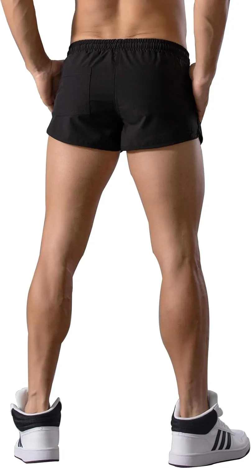 Mens Running Shorts 3 Inch Gym Short Shorts Quick Dry Athletic Workout SweatShorts with Pockets