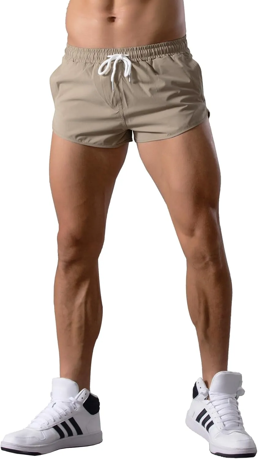 Mens Running Shorts 3 Inch Gym Short Shorts Quick Dry Athletic Workout SweatShorts with Pockets