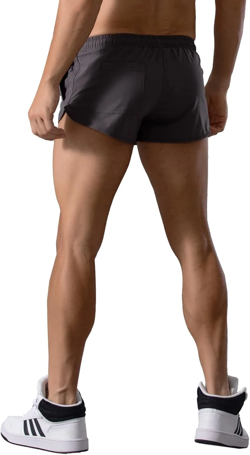 Mens Running Shorts 3 Inch Gym Short Shorts Quick Dry Athletic Workout SweatShorts with Pockets