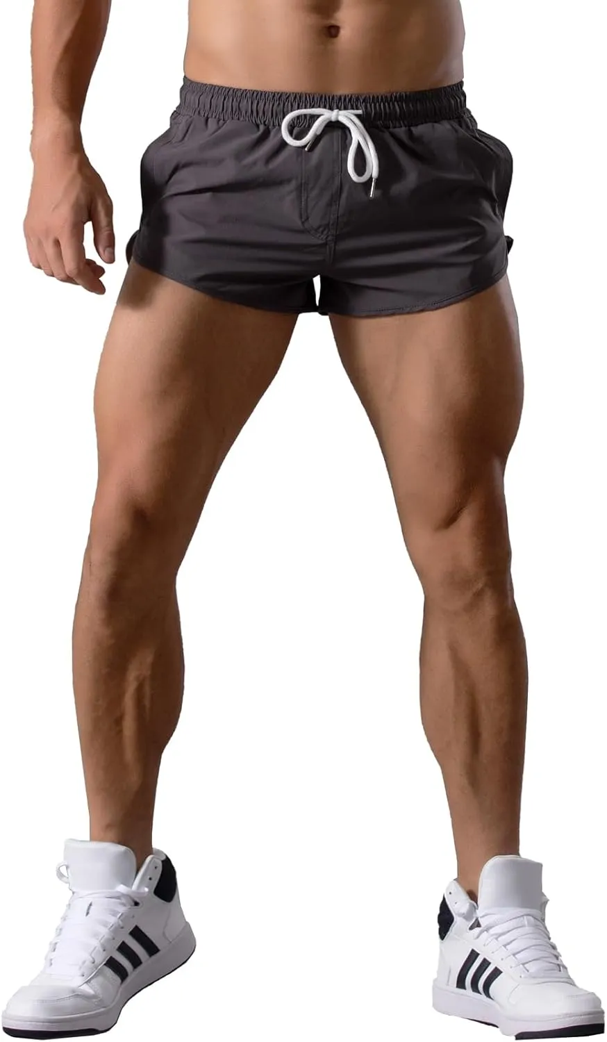 Mens Running Shorts 3 Inch Gym Short Shorts Quick Dry Athletic Workout SweatShorts with Pockets