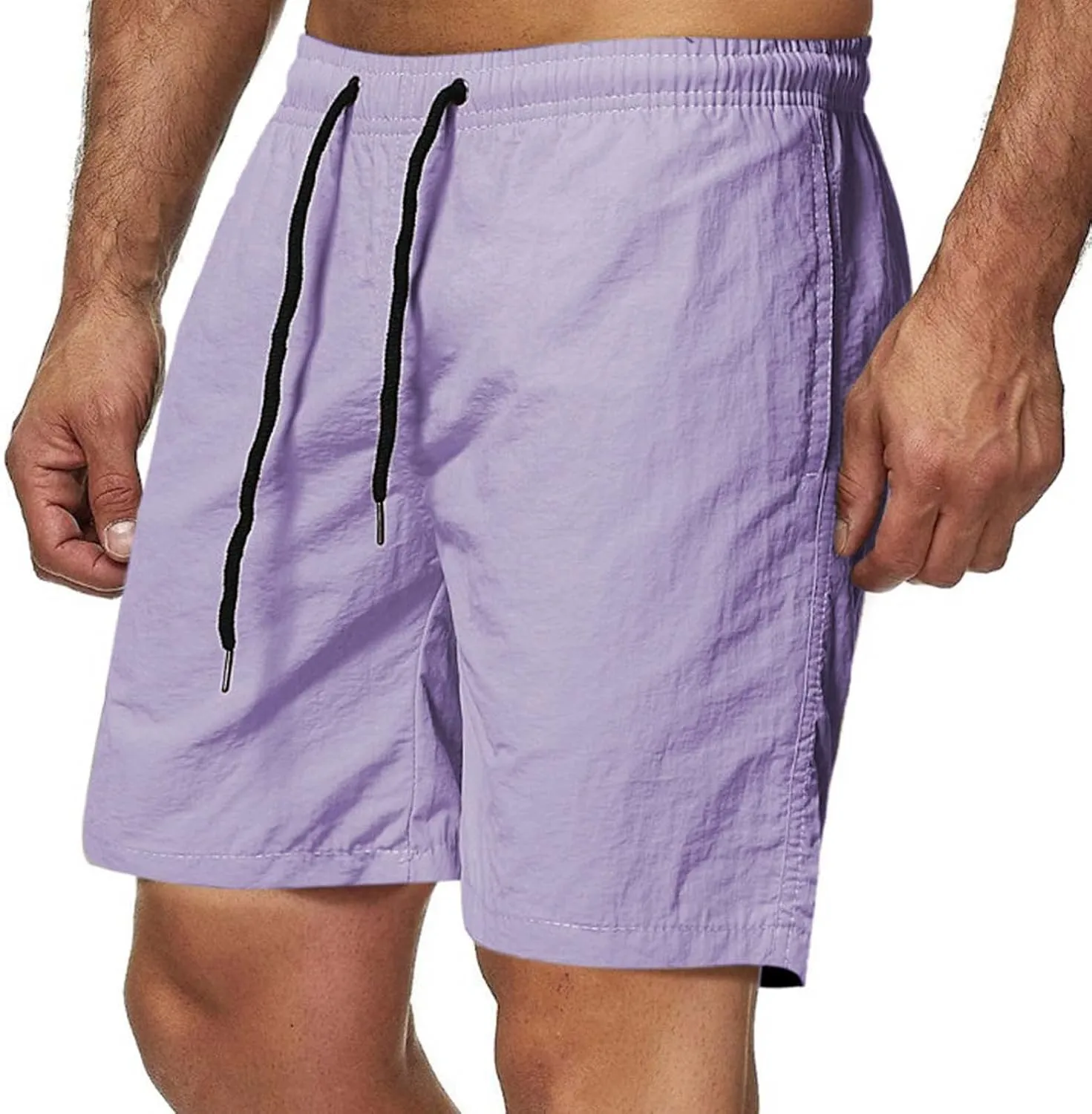 Mens Shorts 5 Inch Men's Solid 5 Inch Inseam Quick Dry Lightweight Straight Athletic Running Shorts Training Shorts