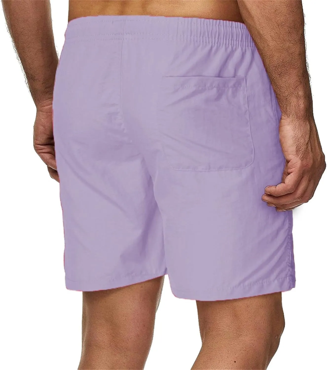 Mens Shorts 5 Inch Men's Solid 5 Inch Inseam Quick Dry Lightweight Straight Athletic Running Shorts Training Shorts