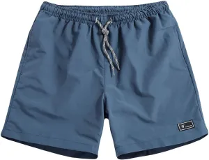 Men's Swim Trunks Quick Dry Beach Vacation Shorts Summer Board Sports Casual Swimwear Bathing Suit with Pocket