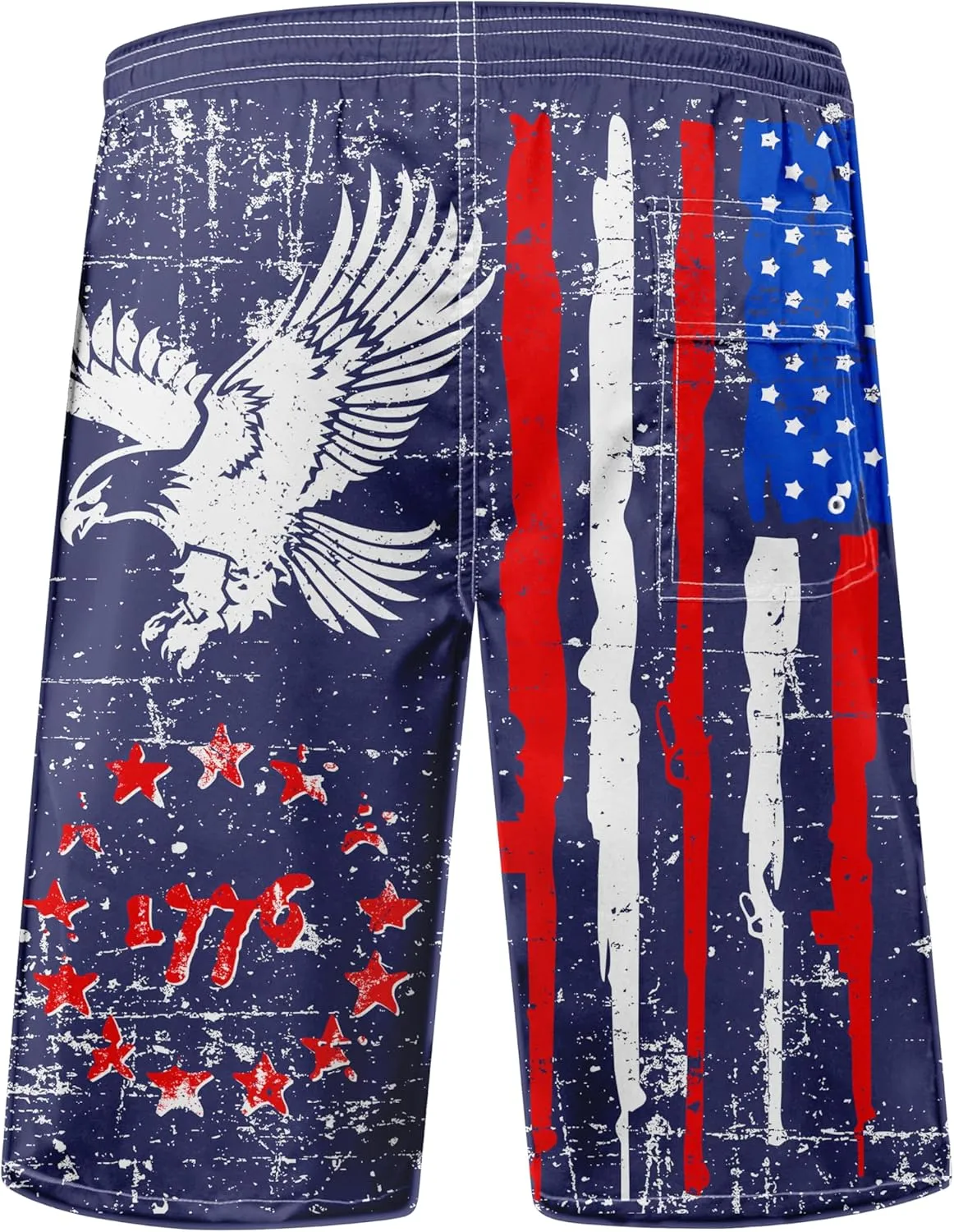 Mens Swim Trunks Quick Dry Board Shorts with Mesh Lining, Breathable Fit Hawaii Beach Shorts Swimwear Bathing Suits