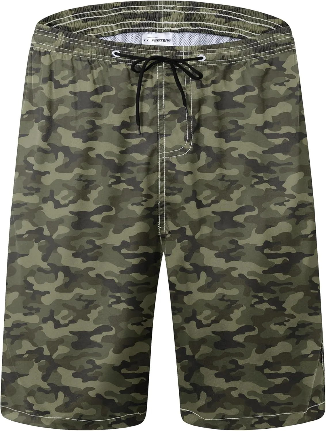 Mens Swim Trunks Quick Dry Board Shorts with Mesh Lining, Breathable Surf Beach Shorts Swimwear Bathing Suits