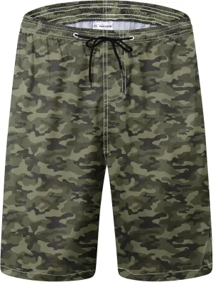 Mens Swim Trunks Quick Dry Board Shorts with Mesh Lining, Breathable Surf Beach Shorts Swimwear Bathing Suits