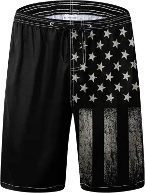 Mens Swim Trunks Quick Dry Board Shorts with Mesh Lining, Breathable Surf Beach Shorts Swimwear Bathing Suits
