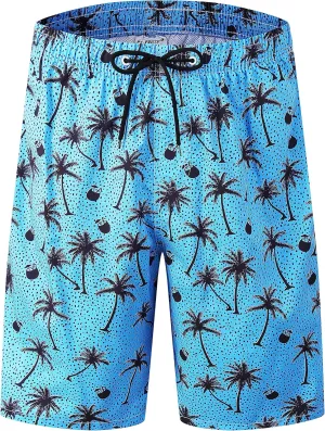Mens Swim Trunks Quick Dry Board Shorts with Mesh Lining, Breathable Surf Beach Shorts Swimwear Bathing Suits
