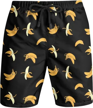 Mens Swim Trunks Quick Dry Swim Plus Size Print Shorts with Big and Tall Funny Surfing Beach Swimwear Bathing Suits