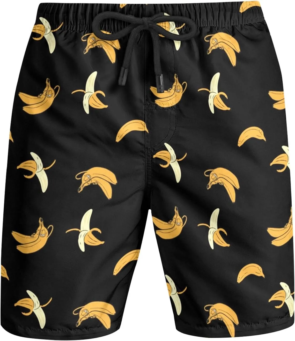 Mens Swim Trunks Quick Dry Swim Plus Size Print Shorts with Big and Tall Funny Surfing Beach Swimwear Bathing Suits