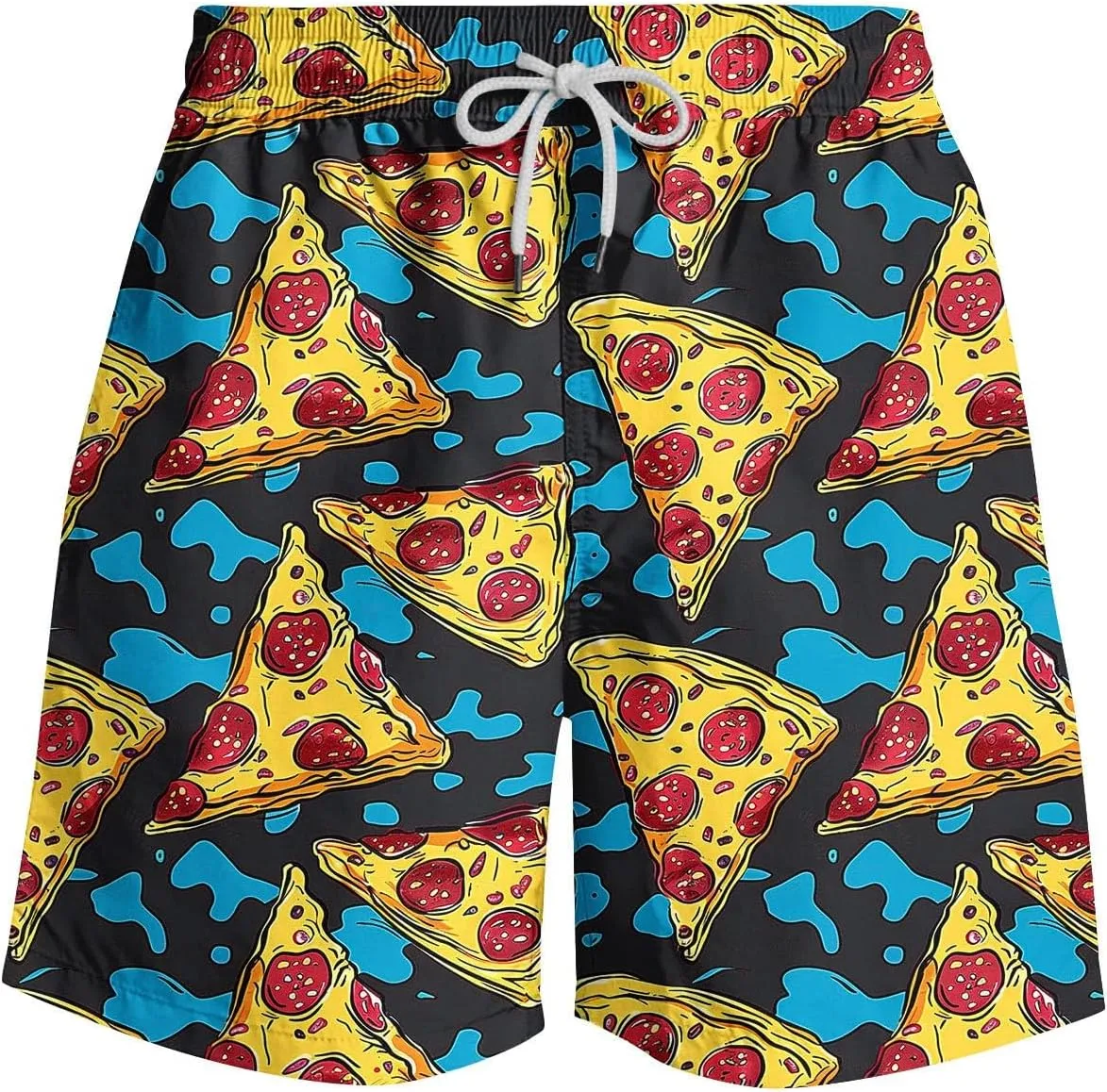 Mens Swim Trunks Quick Dry Swimming Board Shorts Breathable Fit Hawaii Beach Shorts Bathing Suits with Pockets