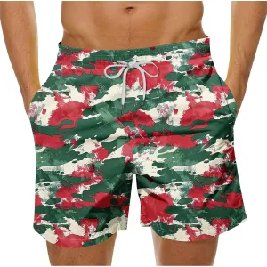 Mens Swim Trunks Quick Dry Swimming Board Shorts Breathable Fit Hawaii Beach Shorts Bathing Suits with Pockets