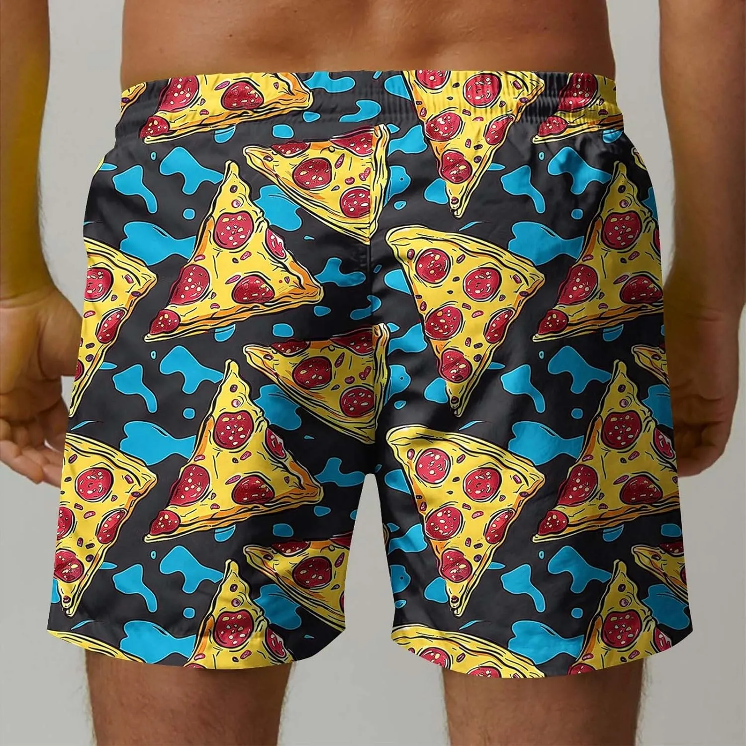 Mens Swim Trunks Quick Dry Swimming Board Shorts Breathable Fit Hawaii Beach Shorts Bathing Suits with Pockets