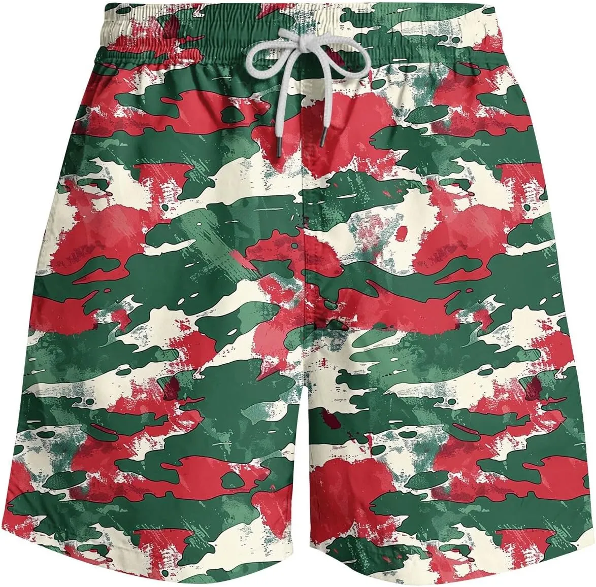 Mens Swim Trunks Quick Dry Swimming Board Shorts Breathable Fit Hawaii Beach Shorts Bathing Suits with Pockets