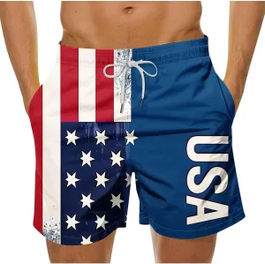 Mens Swim Trunks Quick Dry Swimming Board Shorts Breathable Fit Hawaii Beach Shorts Bathing Suits with Pockets