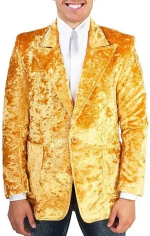 Men's Vintage 70s Velvet Suit Slim Fit Blazer Jacket for Weddings,Parties,and Formal Events Tuxedo