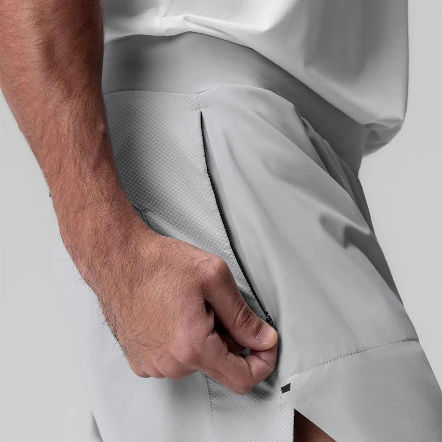 Mens Workout Shorts Casual Solid Athletic Short Pants Fashion Flowy Comfy Running Shorts wit Multiple Pockets
