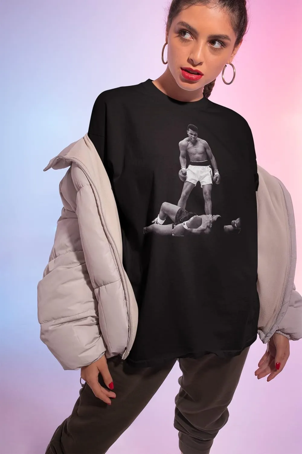 Muhammad Ali Ali Over Liston Adult T-Shirt Tee