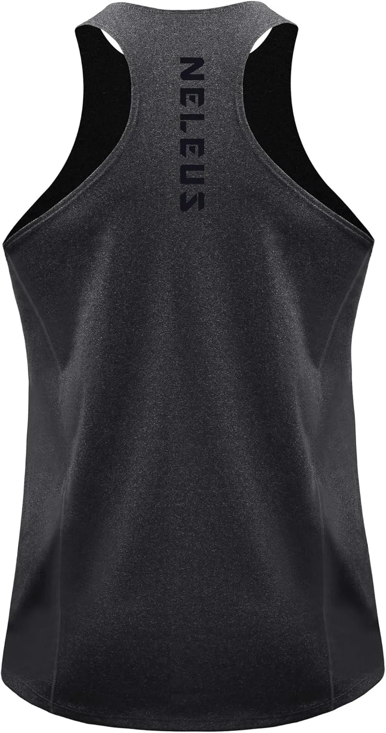 NELEUS Men's 3 Pack Running Tank Top Dry Fit Y-Back Athletic Workout Tank Tops
