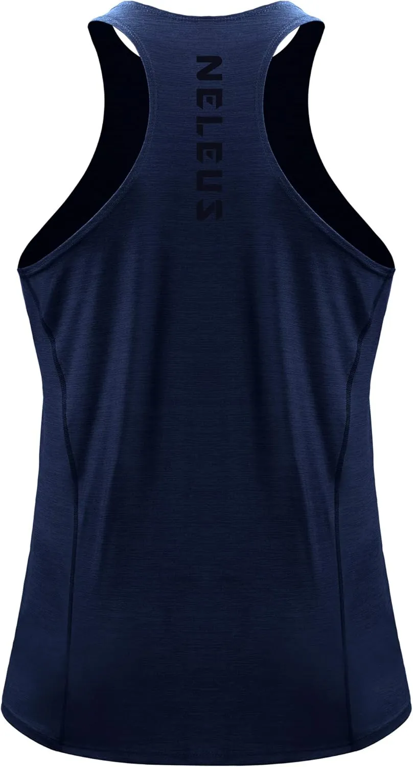 NELEUS Men's 3 Pack Running Tank Top Dry Fit Y-Back Athletic Workout Tank Tops
