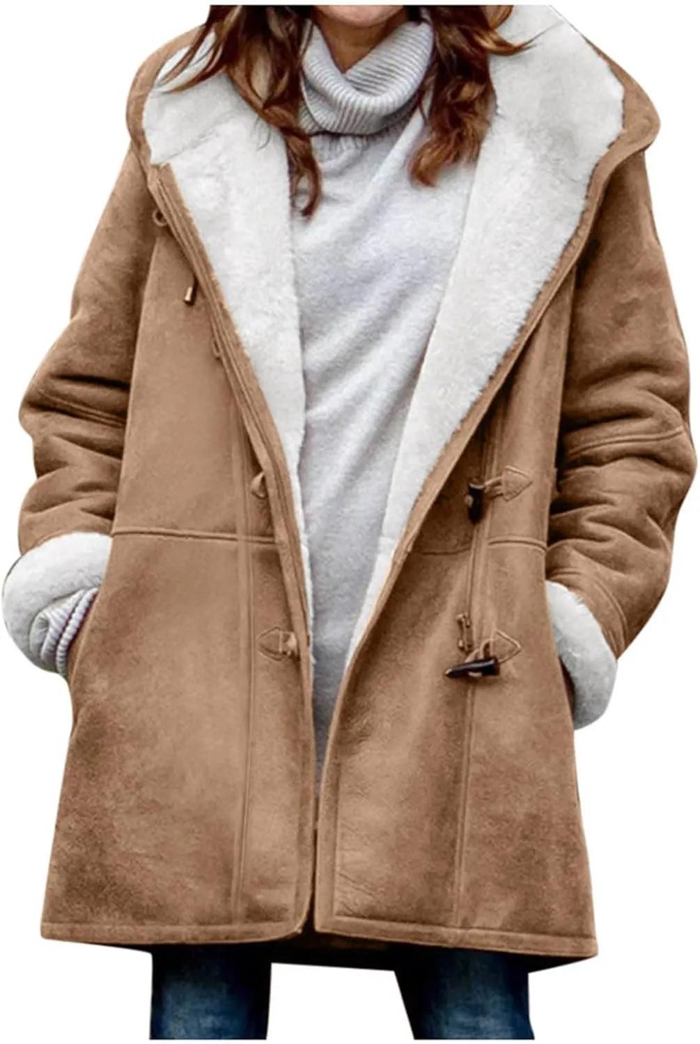 Outfits for Juniors Winter Fall Long Christmas Thick Warm Thick Hooded Jackets Hoods Windbreaker Outfits Women 2024
