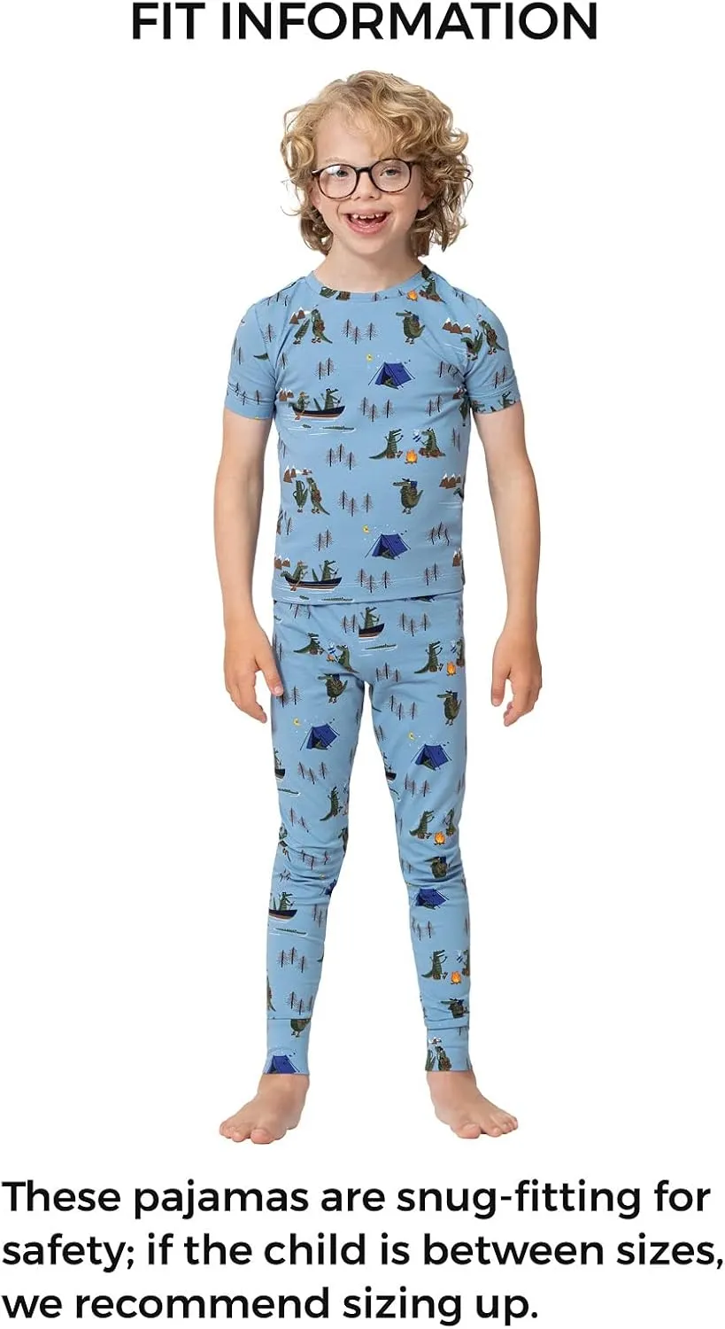PajamaGram Snug Fit Kids PJs Boy Pajamas and Girl Pajamas Kids Cotton Pajama Short Sleeve Youth Pajama