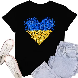 Peace Sign Shirts for Women Love Hippie Tee Tops 60s 70s Inspirational Short Sleeves