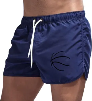 Plus Zize Running Shorts for Men Dolphin Elastic Waist Workout Drawstring Shorts Summer Casual Comfy Athletic Shorts